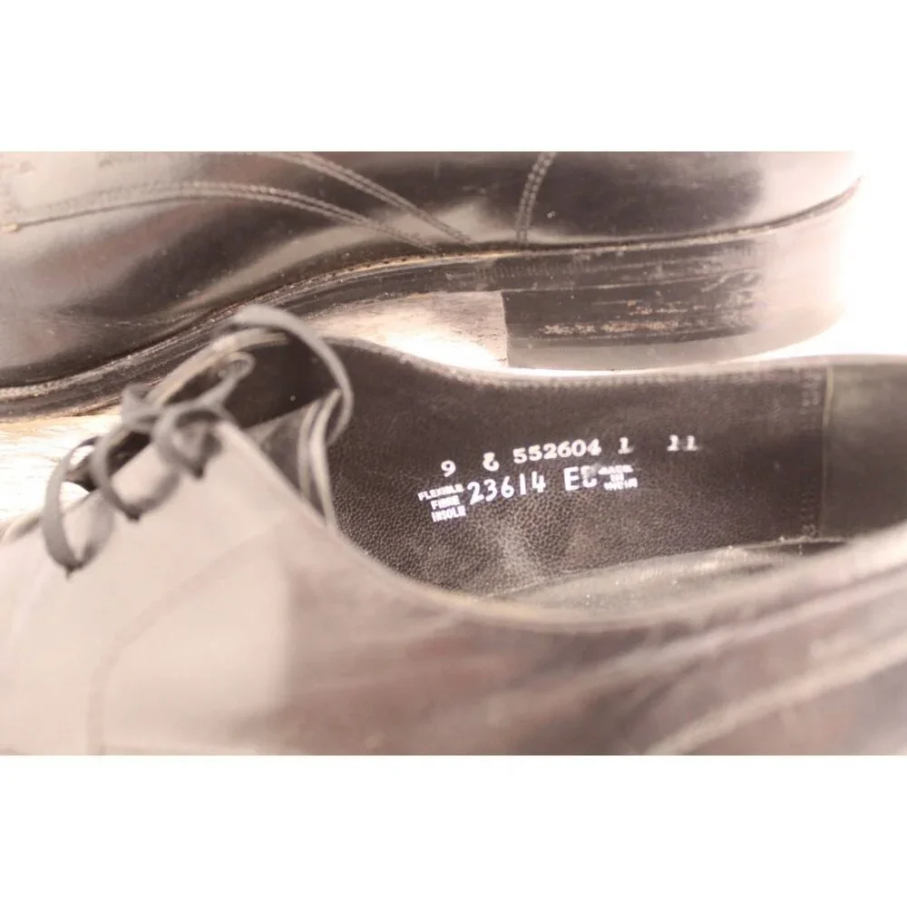 Florsheim Dress Shoes Men's 9D Black Leather Classic‎ Lace Up Modern Y2K #23614